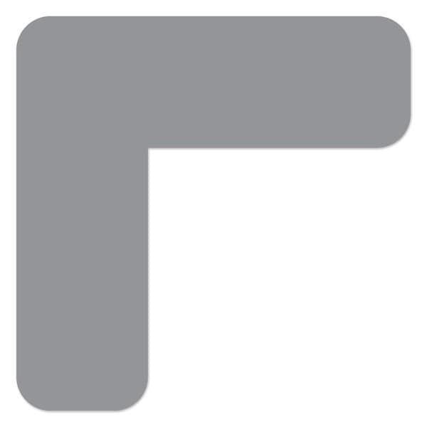 Ergomat DuraStripe Xtreme 4inx4inx2in 90 degrees Angle Rounded Corners Grey, 60PK DSX-CR2-GY-KIT - main